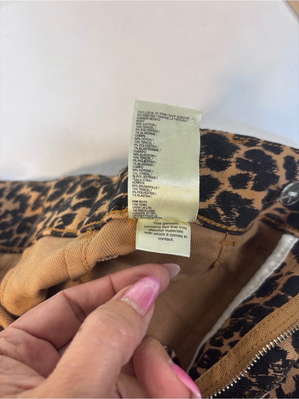 ANTHROPOLOGIE Maeve Colette Leopard Print Cropped High-Rise Wide-Leg Jeans Sz 26 - Picture 12 of 12